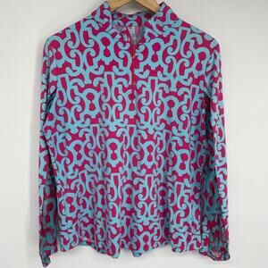 IBKUL Top Women’s XL 1/4 Zip Pullover Vented Sleeves Outdoor Pickleball Hiking